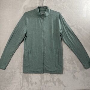 Coolibar Sonora Full Zip Jacket Mens Medium Green UPF 50 Bamboo Lightweight